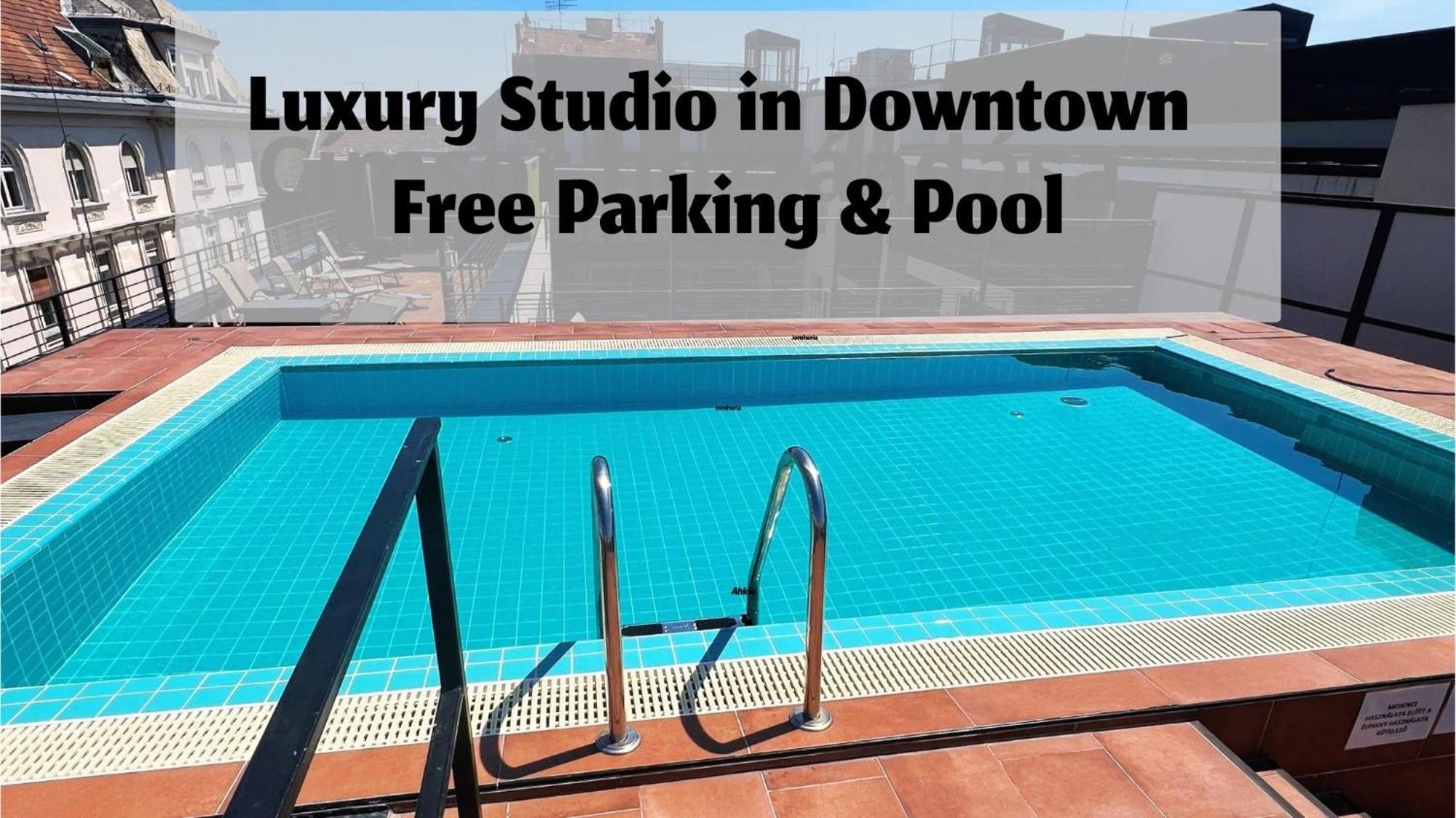 Luxe Central Studio With Pool, Parking & Ac Budapest Exterior photo